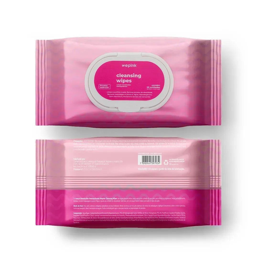 Cleansing Wipes Lenço Umedecido Demaquilante 25 un. - Wepink - Imagem 5